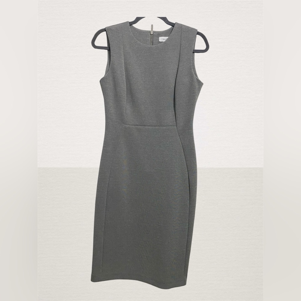 Calvin Klein Charcoal Midi Dress (Petite size)